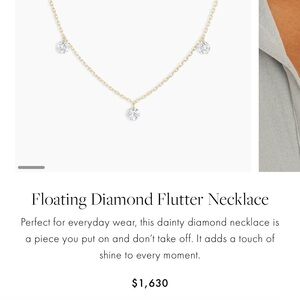 Gorjana Gold Floating Diamond Flutter Necklace